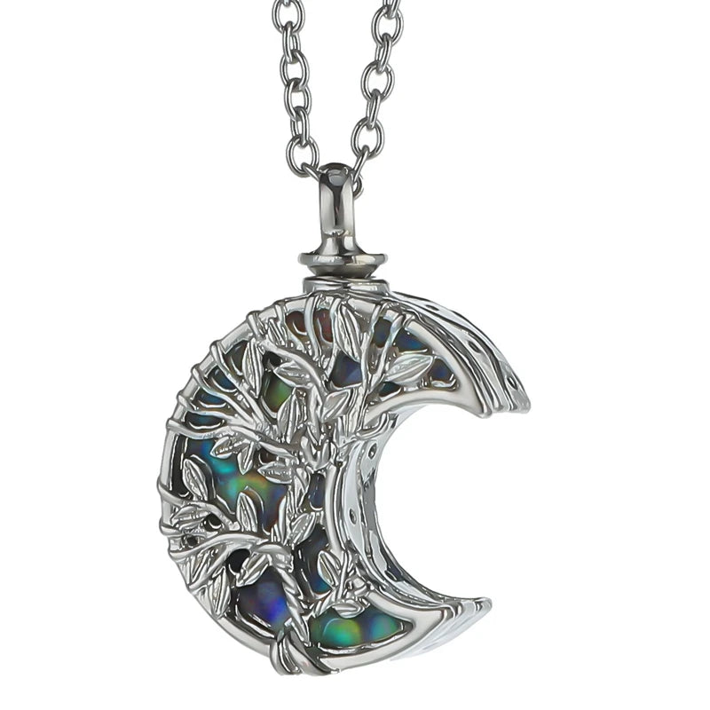 7 Styles Urn Necklaces Abalone Shell Cremation Jewelry For Tree Of Life Cremation Keepsake