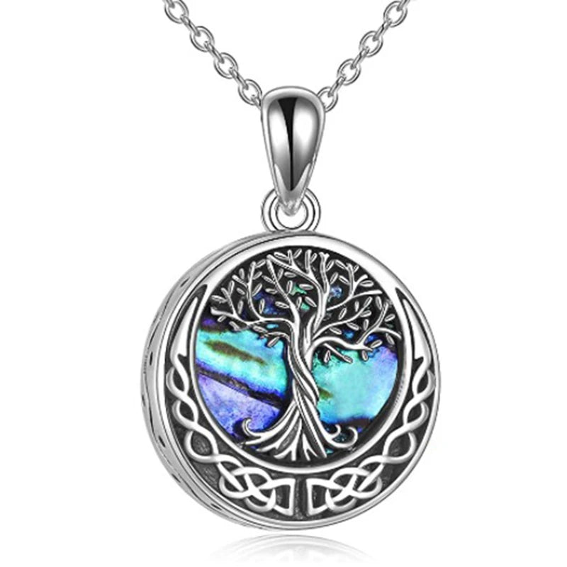 7 Styles Urn Necklaces Abalone Shell Cremation Jewelry For Tree Of Life Cremation Keepsake