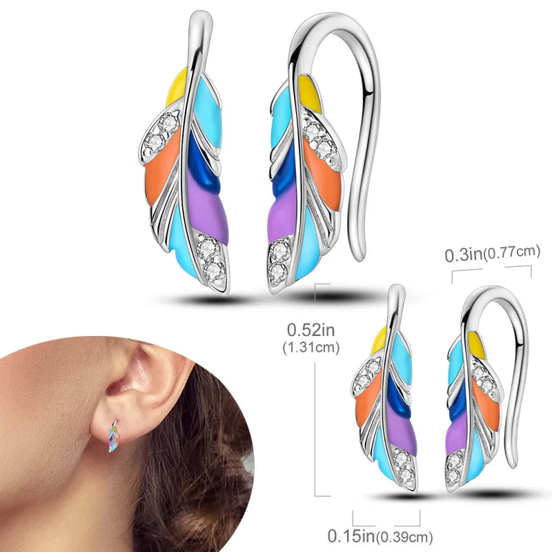 925 Sterling Silver Earrings Hypoallergenic Zircon Hoops