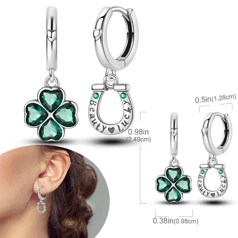 925 Sterling Silver Earrings Hypoallergenic Zircon Hoops