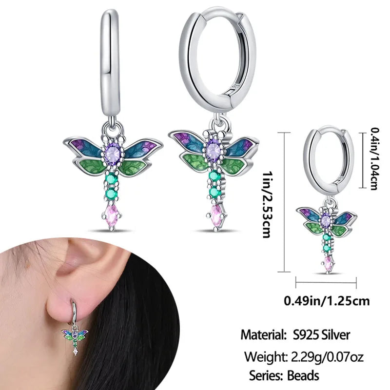 925 Sterling Silver Earrings Hypoallergenic Zircon Hoops