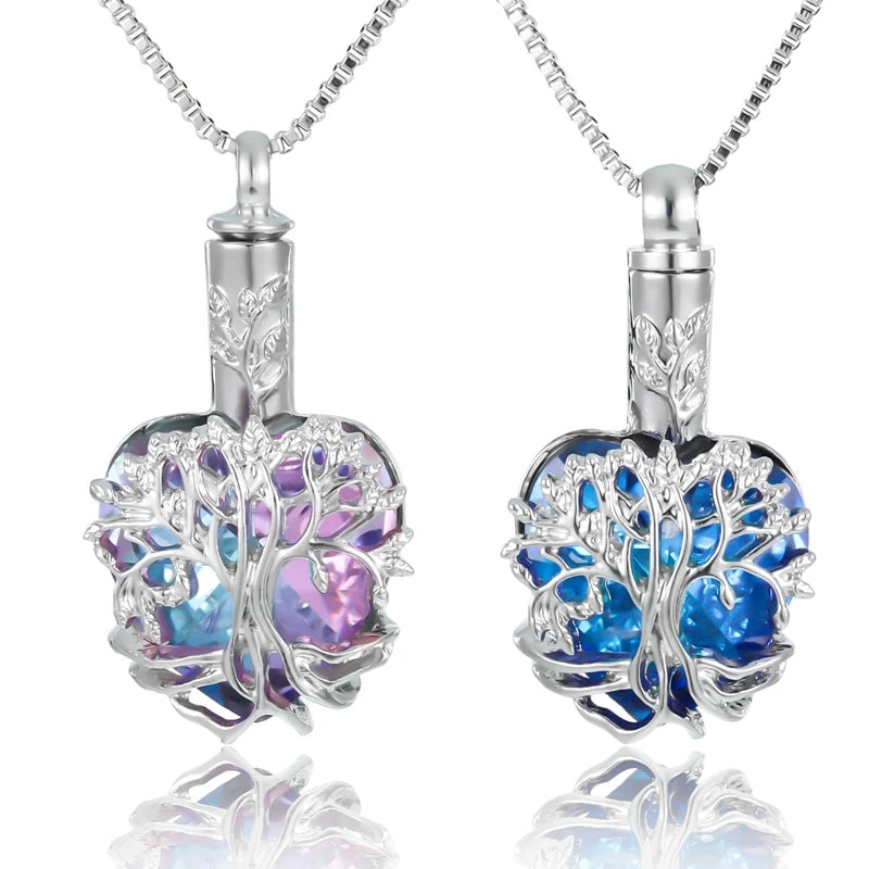 7 Styles Urn Necklaces Abalone Shell Cremation Jewelry For Tree Of Life Cremation Keepsake